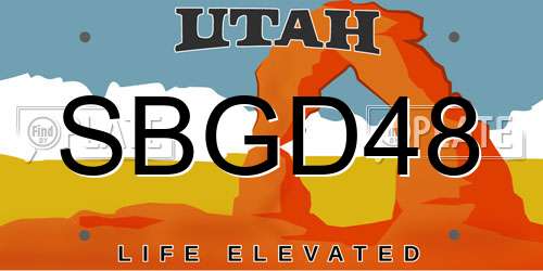 SBGD48 Utah License Plate