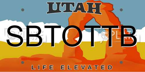 SBTOTTB Utah License Plate