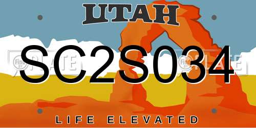 SC2S034 Utah License Plate