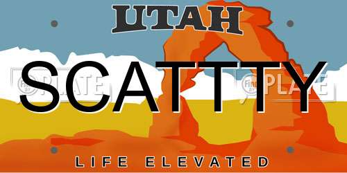 SCATTTY Utah License Plate