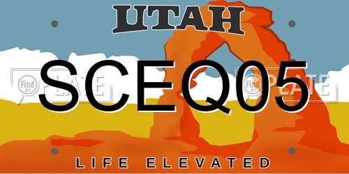 SCEQ05 Utah License Plate