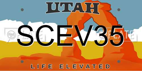 SCEV35 Utah License Plate
