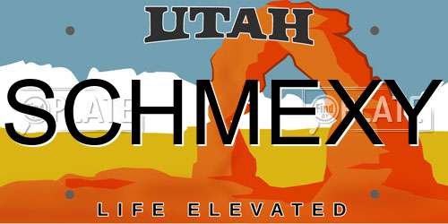 SCHMEXY Utah License Plate