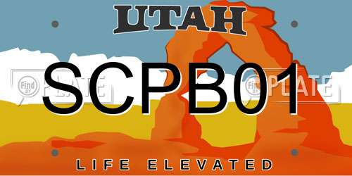 SCPB01 Utah License Plate