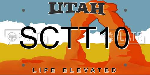 SCTT10 Utah License Plate
