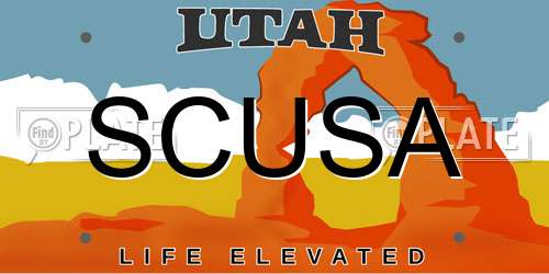 SCUSA Utah License Plate