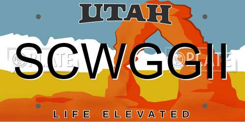 SCWGGII Utah License Plate