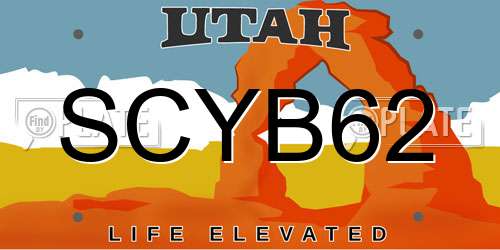 SCYB62 Utah License Plate