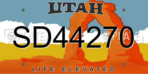 SD44270 Utah License Plate