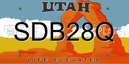 SDB28Q Utah License Plate