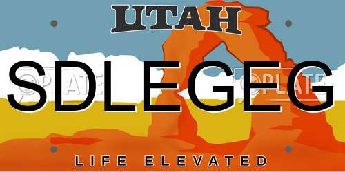 SDLEGEG Utah License Plate