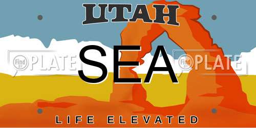 SEA Utah License Plate