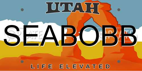 SEABOBB Utah License Plate