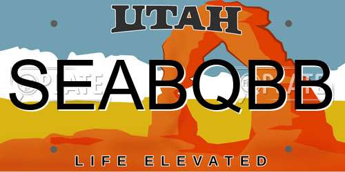 SEABQBB Utah License Plate
