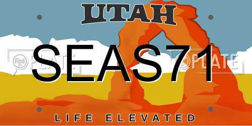SEAS71 Utah License Plate