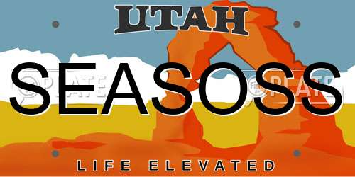 SEASOSS Utah License Plate