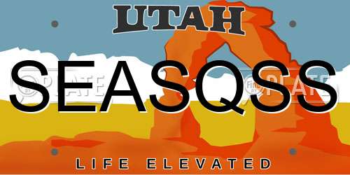SEASQSS Utah License Plate