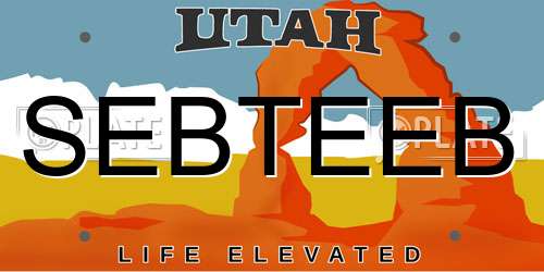 SEBTEEB Utah License Plate
