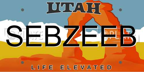 SEBZEEB Utah License Plate
