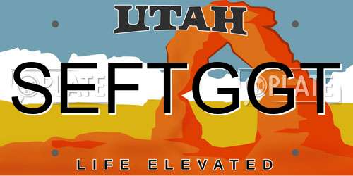 SEFTGGT Utah License Plate