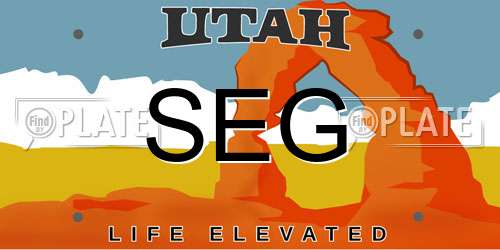 SEG Utah License Plate