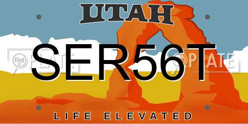 SER56T Utah License Plate