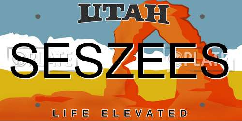 SESZEES Utah License Plate