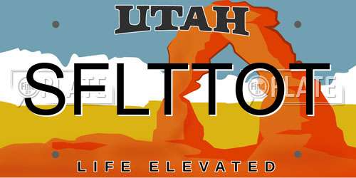 SFLTTOT Utah License Plate