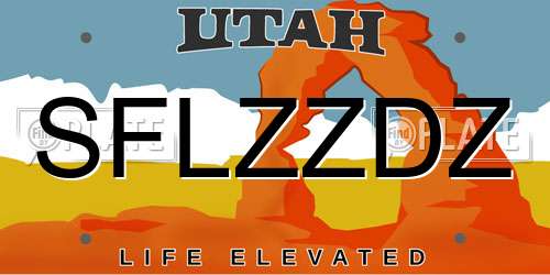 SFLZZDZ Utah License Plate