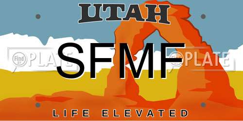 SFMF Utah License Plate