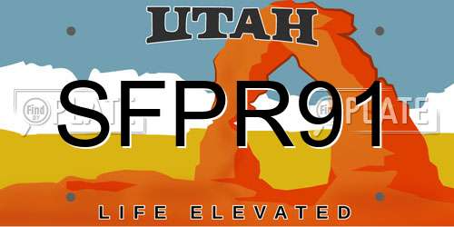 SFPR91 Utah License Plate