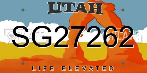 SG27262 Utah License Plate