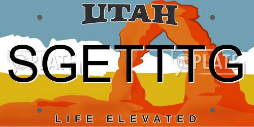 SGETTTG Utah License Plate