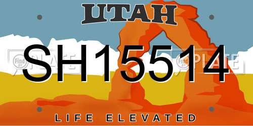 SH15514 Utah License Plate