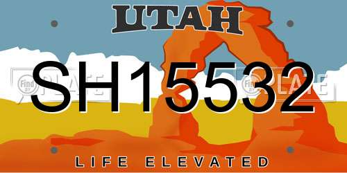 SH15532 Utah License Plate