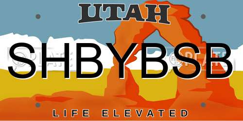 SHBYBSB Utah License Plate