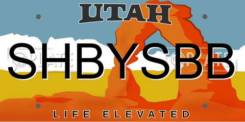 SHBYSBB Utah License Plate