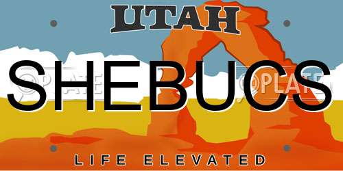 SHEBUCS Utah License Plate