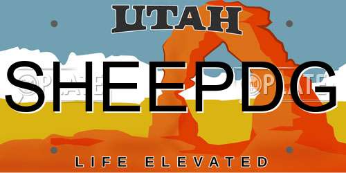 SHEEPDG Utah License Plate