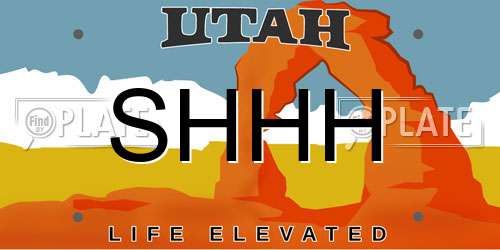 SHHH Utah License Plate