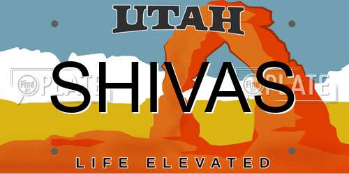 SHIVAS Utah License Plate