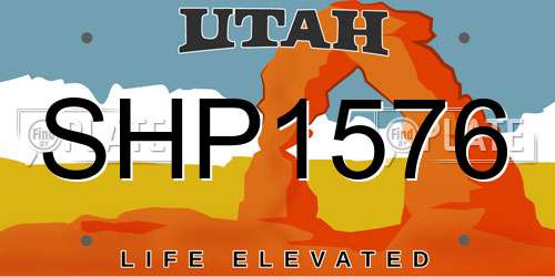 SHP1576 Utah License Plate