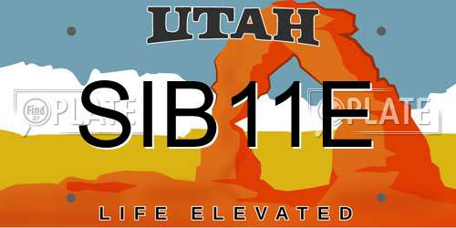 SIB11E Utah License Plate