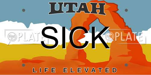 SICK Utah License Plate