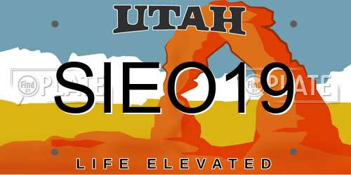 SIEO19 Utah License Plate