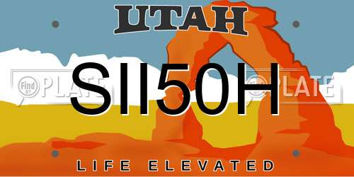 SII50H Utah License Plate