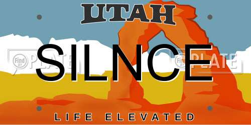 SILNCE Utah License Plate