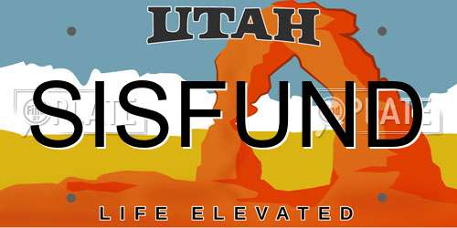 SISFUND Utah License Plate