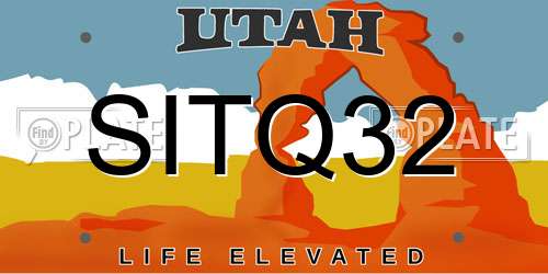 SITQ32 Utah License Plate