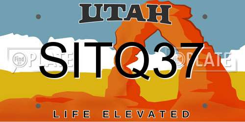 SITQ37 Utah License Plate
